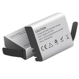 GeeKam Action Cam Akku, 2 x 1350mAh Wiederaufladbare Batterien für AKASO Brave 4 Pro, Dragon Touch, GOOKAM, Surfola, APEMAN, Apexcam, Exprotrek Action Kamera